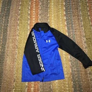 Boys under armour blue zip up jacket